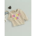 thumbnail image 3 of Bagilaanoe Toddler Baby Girl Casual Sweatshirt Long Sleeve Letter Print Pullover 6M 12M 18M 24M 3T 4T Kids Fall Loose Tee Tops, 3 of 7