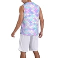 thumbnail image 5 of Easygdp Dodgerblue Men's Mesh Basketball Jersey Quick Drying Sleeveless Shirts Fitted Muscle Tank Tops Sport Round Neck T-Shirt - Small, 5 of 9