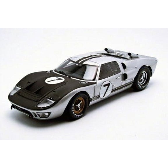 1966 Ford GT-40 MK II, Silver - Shelby SC404 - 1/18 Scale Diecast Model Toy Car