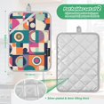 thumbnail image 6 of Yayeee Pot Holders Kitchen Heat Resistant with Pocket 7"x9.8" Cotton Oven Cooking Hot Pads, Orange Geometric, 6 of 7