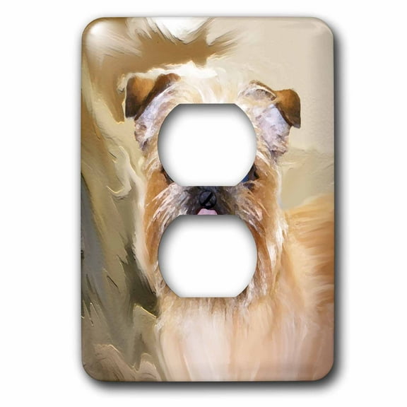 3dRose, Brussels Griffon Portrait, 2 plug outlet cover