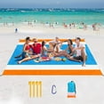 thumbnail image 2 of Manta de playa impermeable Yuarrent Naranja Blanco Azul OD022455-02, 2 of 6