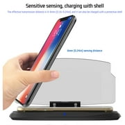Car HUD Head Up Display Projector | Wireless Fast Charging | Universal for Android & iOS | Mirror Navigation | ABS Durable Material | Fixed Base | 7.48x4.01x0.82 in