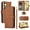 Brown, variant on Dteck Wallet Handbag Purse Case for Samsung Galaxy A25 5G, Women PU Leather Cell Phone Cases with 6 Credit Card Holder Kickstand Adjustable Shoulder Strap Flip Cover, Brown