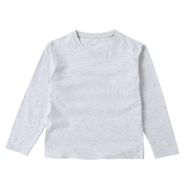 BLVB Filles Garçons Chandails à Manches Longues Tout-Petits Enfants Décontracté Coupe Ample Col Rond Blouse T-Shirt Coton Superposition Hauts