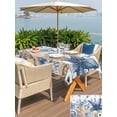 thumbnail image 5 of Outdoor Tablecloth with Umbrella Hole for Patio/Picnic/Party/Camping, Blue Starfish Coastal Waterproof Table Cloth Rectangle Table Cover Washable, Eucalyptus Summer Nautical Shell (60"x 84"), 5 of 8