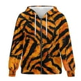 thumbnail image 3 of Garronmavis Yellow Zebra Print Women Full Zip Up Oversized Sweatshirts XS Smooth Warm Womens Fashion Tops Hoodies Comfortable Warm Winter Fall Outfits Fashion Clothes, 3 of 7