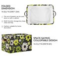thumbnail image 2 of Yayeee 2 Pack Canvas Storage Basket with Handles for Shelves Fabric Bins Closet Organizer, Green Flower Pattern, 2 of 8