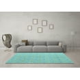 thumbnail image 3 of Ahgly Company Indoor Round Abstract Light Blue Modern Area Rugs, 3' Round, 3 of 4