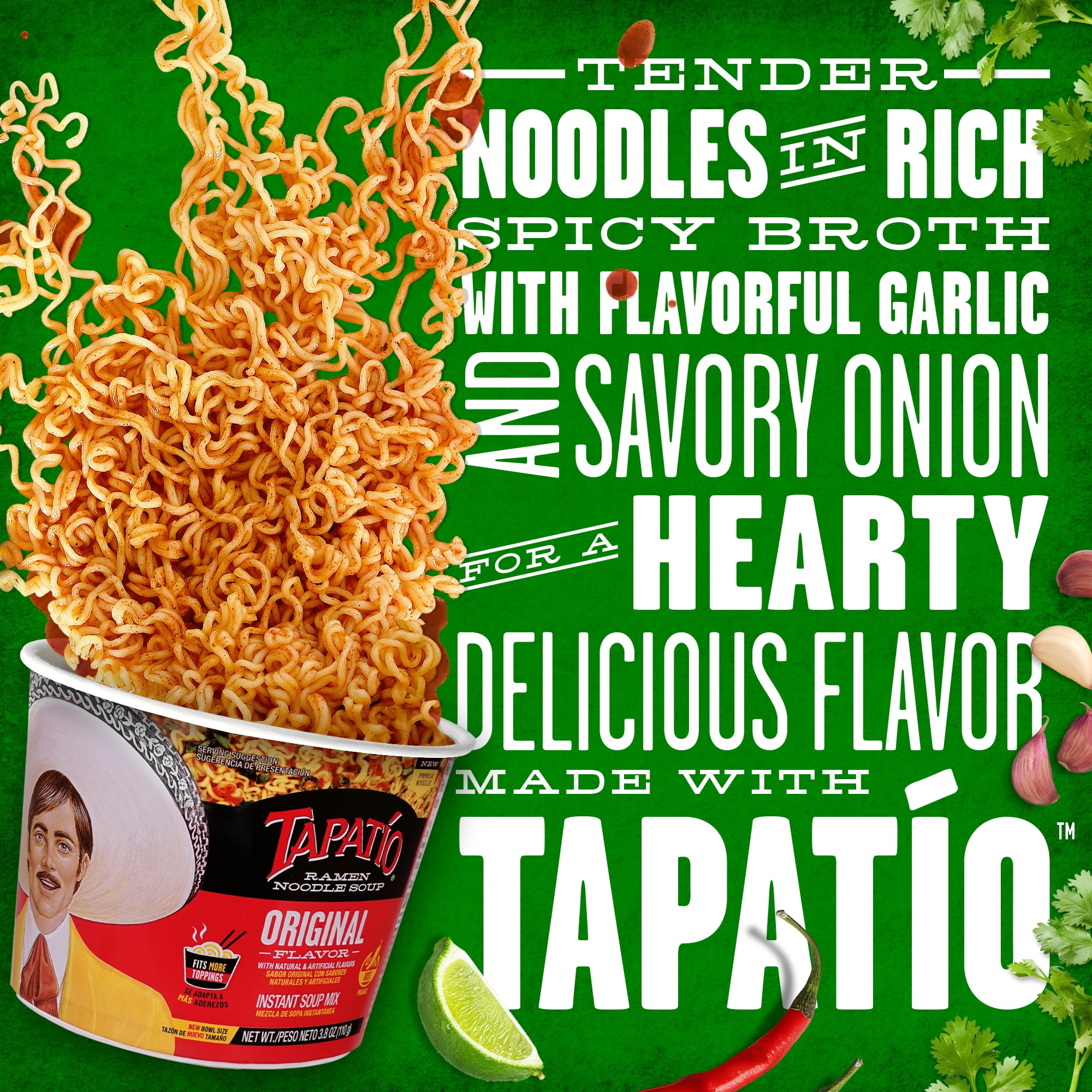 (6 pack) Tapatio Spicy Ramen Original Bowl, 3.8 oz