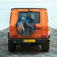 thumbnail image 6 of Fuzoiu Lonely Night Sky Wolf Print Universal Spare Tire Cover with Buckle Strap, Waterproof Wheel Covers for Jeep, Trailer, RV, Truck and All Car-16 inch, 6 of 6