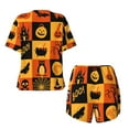thumbnail image 5 of Picia Halloween Banner Symbols Pajamas Sets for Women Soft Short-Sleeved Pjs with Lounge Shorts Two Piece Sleepwear-Medium, 5 of 9
