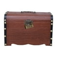 thumbnail image 2 of AMLESO Piggy Bank Decor Memory Hobby Preservation Keepsakes Box Wood Treasure Chest Black, 2 of 8