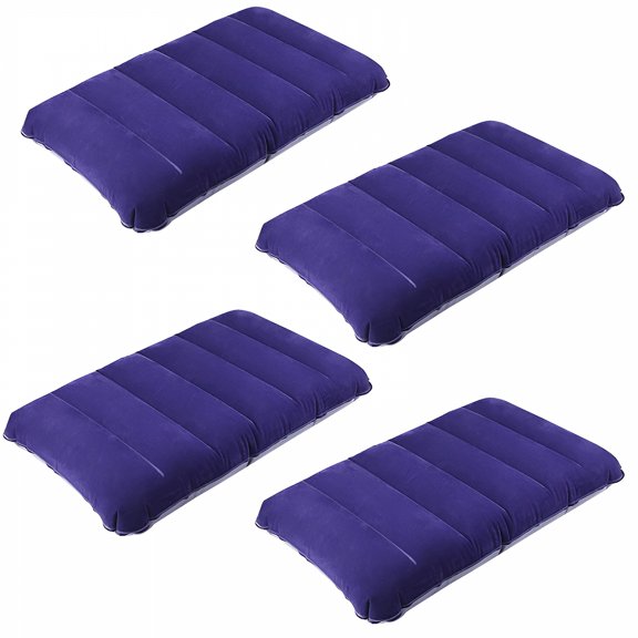 XIBUFE 2026 New 4Pcs Outdoor Travel Camping Square Pvc Flocking Inflatable Pillow Camping Pillows for Camping, Hiking, Travel, Outdoor Activities, Sleeping Bags, Picnics