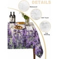thumbnail image 3 of Purple Lavender Tablecloth Rectangle Table Cloth 52x70, Waterproof Tablecloth Outdoor Table Cloth, Purple Spring Floral Wildflower Plant Washable Table Cover for Kitchen Dinning Party, 3 of 8