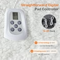 thumbnail image 4 of MCQ Twin Size Electric Heated Blanket 84"x62" with Dual Zone Independent Control, Washable Flannel & Sherpa Fabric, 10 Heat Levels, Auto Shut-Off, 4 of 7