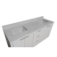 thumbnail image 4 of Stockholm 72" Bathroom Vanity with White Cabinet and Engineered Marble Top, 4 of 7