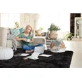 thumbnail image 3 of Lochas Fluffy Rug Soft Fuzzy Shag Carpet for Bedroom Living Room Indoor Home Decor Nursery Big Area Rugs, 5'x8',Black, 3 of 7
