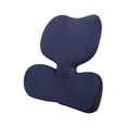 thumbnail image 4 of Almohada de apoyo lumbar, almohada para dormir de oficina, almohada trasera para silla, para juegos de coche Ch Azul oscuro Yinane cojín de espalda, 4 of 8