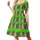 thumbnail image 1 of Vestido elegante de lujo para mujer con mangas cortas y diseño de Little Debbie Tree Cakes, 1 of 8