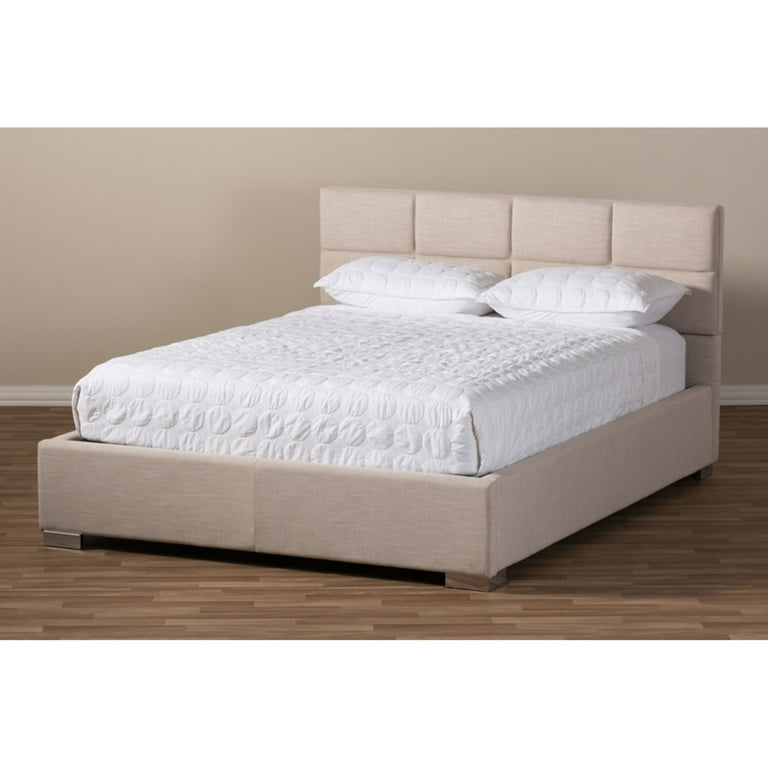 Baxton Studio Sophie Modern and Contemporary Upholstered Platform Bed Multiple Sizes Multiple Colors