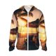 thumbnail image 1 of Fotbe Hawaiian Sunset Beach Chaqueta con Protección Solar UPF 50+ para Hombre y Mujer, Camisa con Capucha y Bolsillos-Large, 1 of 7
