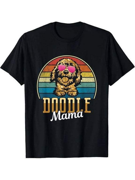 Retro Vintage Doodle Mama Goldendoodle Mom T-Shirt
