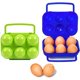 thumbnail image 1 of Caja de huevos de plástico portátil, 6 rejillas, caja de almacenamiento de huevos plegable, caja de huevos de gran capacidad, caja de almacenamiento para refrigerador y cajón para verduras, 1 of 5
