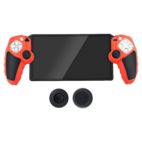 Protective Case Compatible with PS Portal with 2 Keycaps Shockproof Silicone Cover-Red