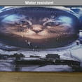 thumbnail image 6 of Ambesonne Space Place Mats Set of 4, Funny Astronaut Cat Humor, Standard Size, Blue White, 6 of 6