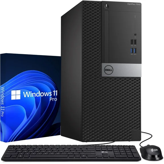 Restored Dell OptiPlex Desktop Tower Computer PC Intel Core i7-6700, 16GB Ram, 256GB SSD + 1TB HDD, WiFi, Windows 11 Pro (Refurbished)