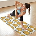 thumbnail image 6 of Cute Yellow Hedgehog Pattern Hot Yoga Mat Towel Non Slip for Hot Yoga - Quick-Drying Yoga Mat Cover with 4 Corner Pockets with Travel Bag - Hot Yoga Towel Non Slip Grip Moisture Wicking Sweat 70"x26", 6 of 6