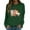 Z1Dark Green, variant on Womens Sweatshirt Trendy Round Neck Raglan Long Sleeved Retro Super Dandelion Cat Print Fall Outwear,,S