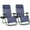 Blue, variant on CONCETTA Zero Gravity Chairs, Set of 2 Portable Recliner Beach Camping Patio Outdoor Folding Lounge Chair with Cup Holder Trays and Adjustable Pillow, Black