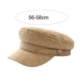 thumbnail image 5 of UDIYO Women Beret Vintage Style Fine Texture Solid Color 8-Panel Paperboy Cap for Party, 5 of 8