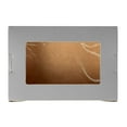 thumbnail image 6 of Cafe Vision 42 oz Gray Paper Take Out Container - Hinge Lock - 8" x 5 1/2" x 2" - 200 count box, 6 of 10