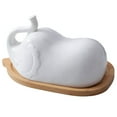 thumbnail image 5 of Raindrops 1Pcs Fun Porcelain Wide Butter Dish with Ceramic Lid for Everyday Meals, 5 of 8