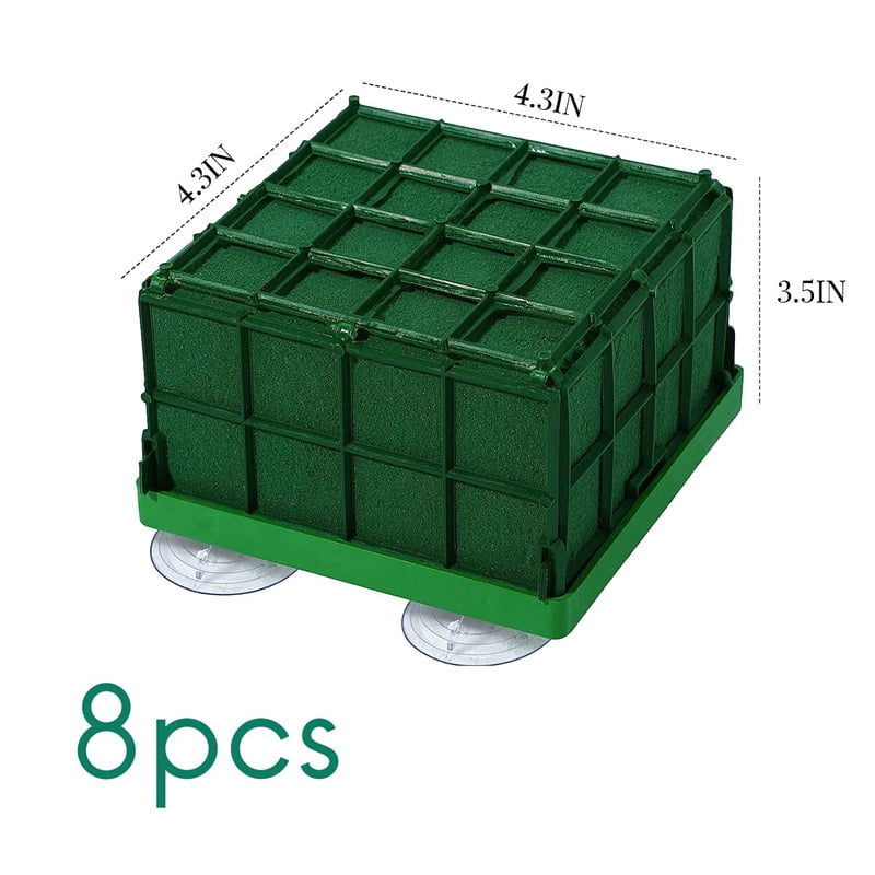 16 Pieces Cage Floral Foam for Flowers Square Floral Foam Cage Flower Holder with Floral Foam for Flowers Cage