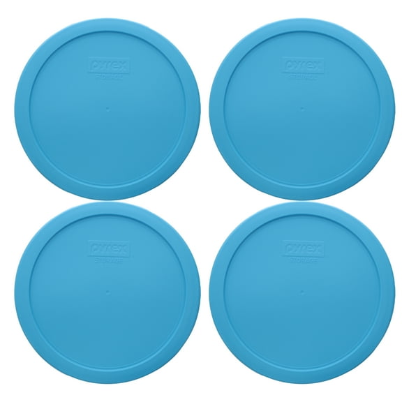 Pyrex 7402-PC 6/7-Cup Bright Blue Pantone Food Storage Lids - 4 Pack
