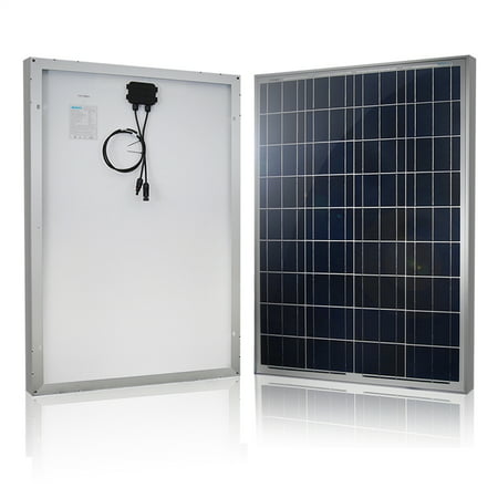 Renogy 100W 12V Solar Panel Polycrystalline Off Grid Battery Charging for RV/Boat/Cabin