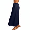thumbnail image 6 of Summer Skirt for Women 100%Cotton with Pockets Elastic Waist Loose Ruffle Ankle Length Skirt, 6 of 7
