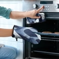 thumbnail image 2 of Blue and Grey Abstract Art Artwork Kitchen Oven Mitt and Pot Holder Sets 2 Pcs for Baking, Cooking and Grilling, Heat Resistant Up To 392 °F, 2 of 7