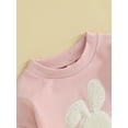 thumbnail image 6 of Arvbitana Baby Girls Boys Sweatshirt Romper Long Sleeve Fuzzy Bunny Embroidery Jumpsuit Casual Crew Neck Bodysuit Newborn Infant Cute Clothes 6M 12M 18M 24M, 6 of 9