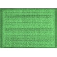 thumbnail image 1 of Ahgly Company Indoor Rectangle Abstract Emerald Green Modern Area Rugs, 2' x 5', 1 of 4