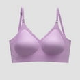 thumbnail image 2 of Swuxness Women's Push Up Wireless Bra, Womens Bras, Women Seamless Padded Bra with Back Straps Comfortable Breathable Everyday Wear Bra Purple, 36/80B, 2 of 5