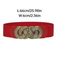 thumbnail image 3 of Beugl Womens Belts Clearance, Women's Fashion Vintage Wide Waist Belt Elastic Stretch Belts with Interlock Buckle Running Belt Belts for Women Red One Size, 3 of 8