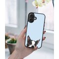 thumbnail image 5 of WIRESTER Shockproof Soft Rubber Cover Case for Apple iPhone 16 Plus 6.7" 2024, Animal Boston Terrier Dog On Light Blue Background, 5 of 5