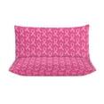 thumbnail image 3 of 3 Pcs Soft Bedding Set, Includes 1 Duvet Cover with Zipper And 2 Pillow Shams,Pink Ribbon Queen(90"×90"), 3 of 8