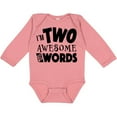 thumbnail image 3 of Inktastic I'm Two Awesome for Words 2nd birthday Boys or Girls Long Sleeve Baby Bodysuit, 3 of 5