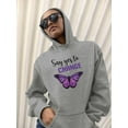 thumbnail image 2 of Say Yes To Change, Buttefly Hoodie Women -Smartprints Designs, Female 5X-Large, 2 of 4